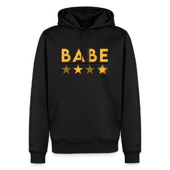 Bebe - Sweat à capuche Premium bio Homme - noir - Devant - Nico (187cm)