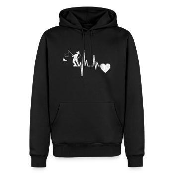 Fishing Fishing Fishing Fishing Fishing Hook - Men’s Premium Organic Hoodie - black - Front - Nico (187cm)