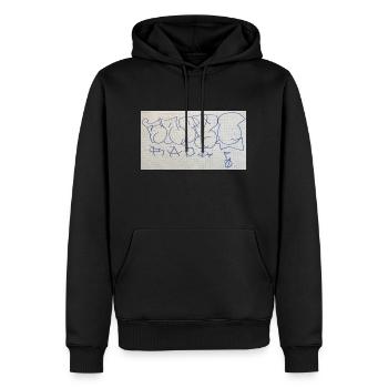 Geburtstagsgeschenk für Raphi (Graffiti Throw Up) - Männer Premium Bio Hoodie - Schwarz - Vorne - Nico (187cm)
