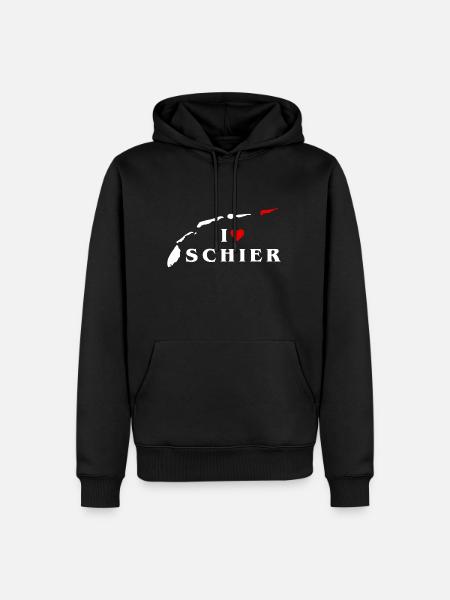 I Love Schier - Men’s Premium Organic Hoodie - black