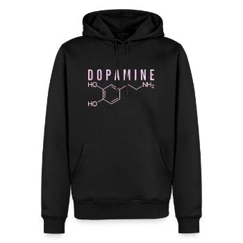 Molécule de dopamine - Sweat à capuche Premium bio Homme - noir - Devant - Nico (187cm)