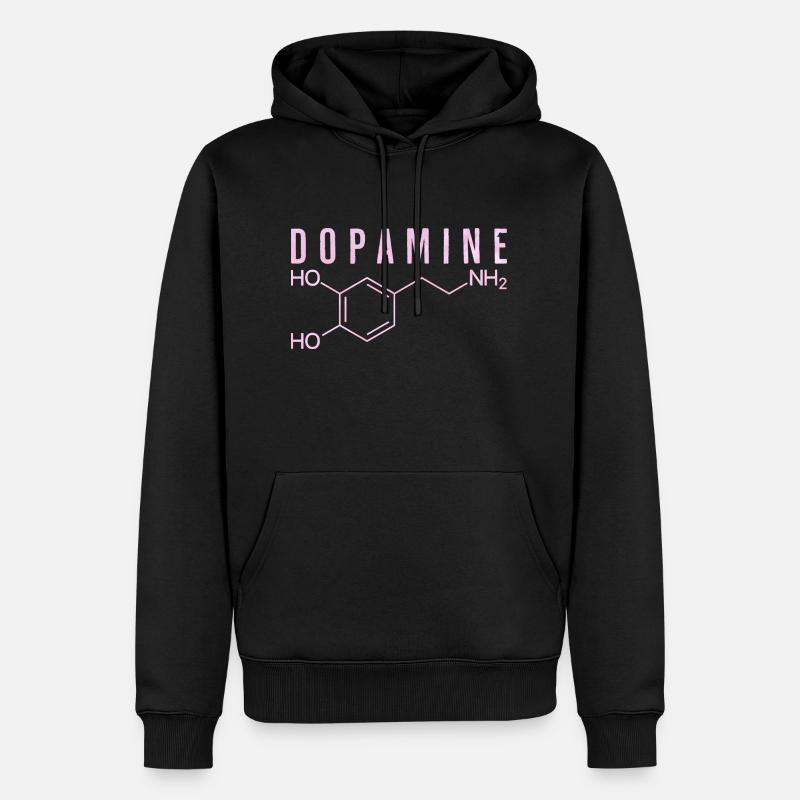 Molécule de dopamine - Sweat à capuche Premium bio Homme - noir