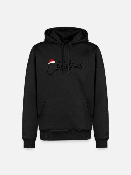 Merry Christmas - Männer Premium Bio Hoodie - Schwarz