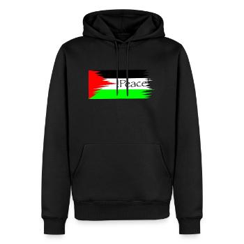 Palestine Peace - Männer Premium Bio Hoodie - Schwarz - Vorne - Nico (187cm)