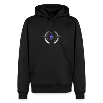 SPOILER vigorouss family gaming logo - Men’s Premium Organic Hoodie - black - Front - Nico (187cm)