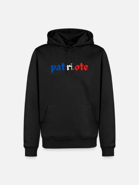 fier d être patriote - Sweat à capuche Premium bio Homme - noir