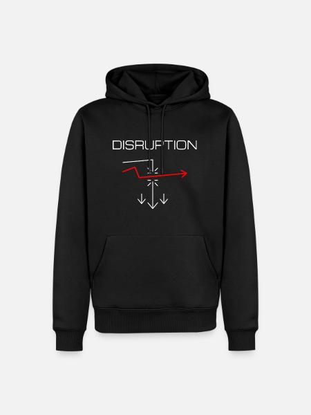 Disruption - Männer Premium Bio Hoodie - Schwarz