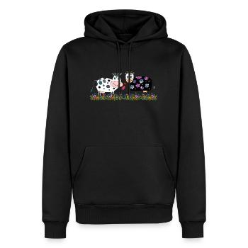 Cows - Men’s Premium Organic Hoodie - black - Front - Nico (187cm)