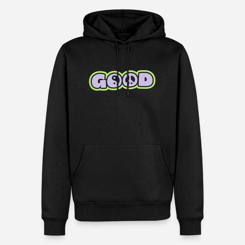 GOOD - Männer Premium Bio Hoodie - Schwarz