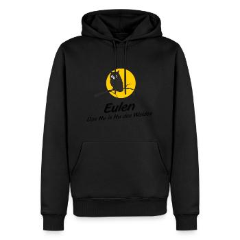 Eulen - das Hu is Hu des Waldes versus Who is Who - Männer Premium Bio Hoodie - Schwarz - Vorne - Nico (187cm)