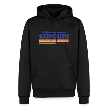 Exmouth, Westaustralien, Retro-Surfparadies - Männer Premium Bio Hoodie - Schwarz - Vorne - Nico (187cm)