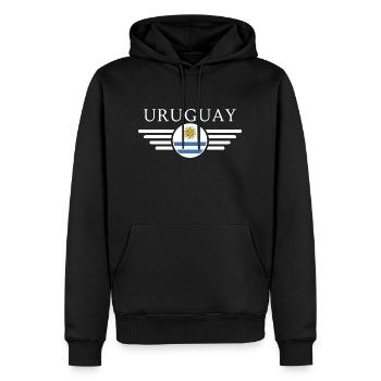 Ich liebe Uruguay, Eleganz Stil Design T-Shirt - Männer Premium Bio Hoodie - Schwarz - Vorne - Nico (187cm)