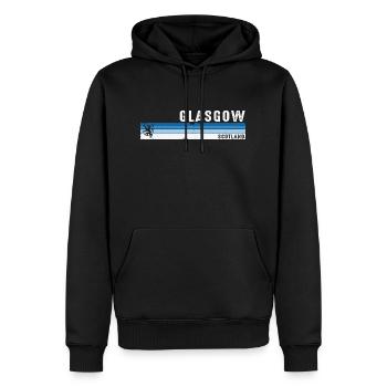 Glasgow, Écosse, ville animée, fierté écossaise - Sweat à capuche Premium bio Homme - noir - Devant - Nico (187cm)