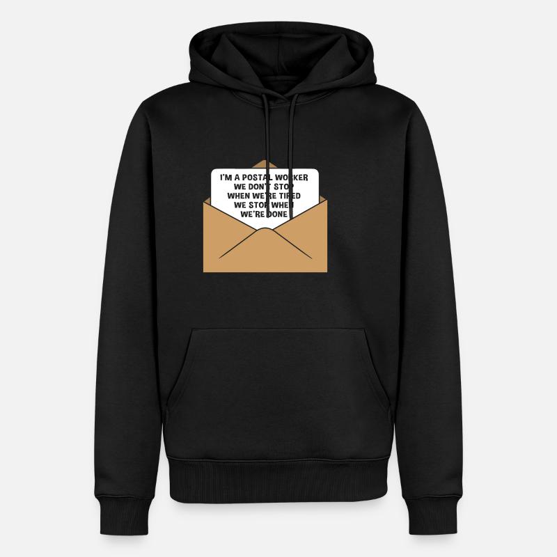 Cachet de la poste - Sweat à capuche Premium bio Homme - noir