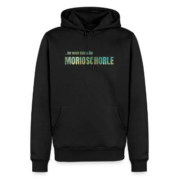 MORIOSCHORLE - Männer Premium Bio Hoodie - Schwarz - Vorne - Nico (187cm)