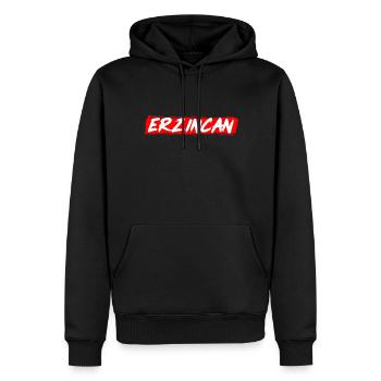 Erzincan - Männer Premium Bio Hoodie - Schwarz - Vorne - Nico (187cm)