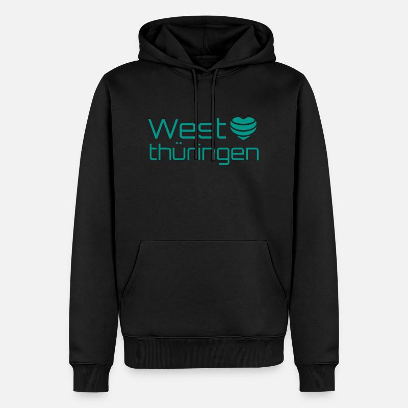 Westthüringen - Männer Premium Bio Hoodie - Schwarz