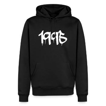 1995 Jahr Zahl 90s 95 Geschenk Idee Rap Fresh - Männer Premium Bio Hoodie - Schwarz - Vorne - Nico (187cm)