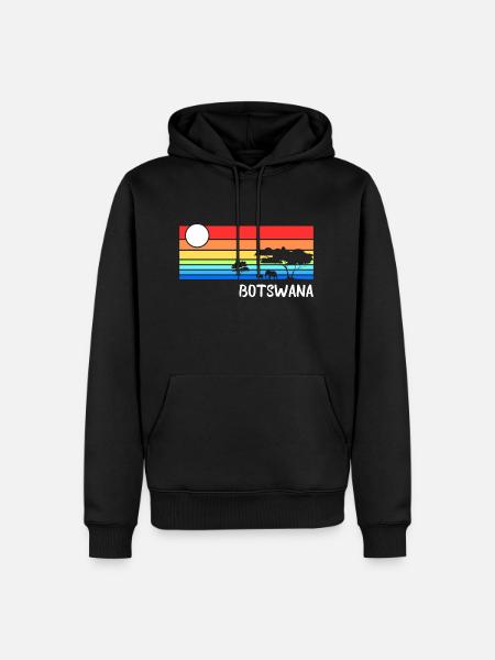 Botswana Afrika Botsuana Savanne Safari Urlaub - Männer Premium Bio Hoodie - Schwarz