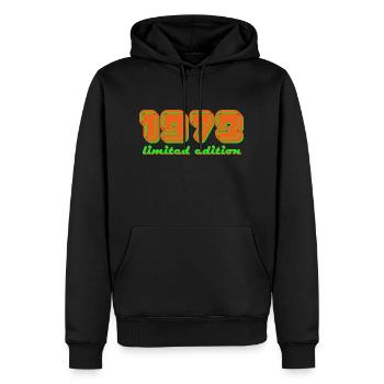 1973 - limited edition - Men’s Premium Organic Hoodie - black - Front - Nico (187cm)