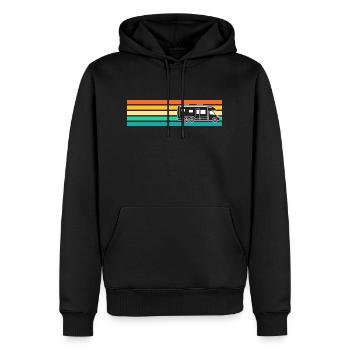 Camping-car camping-car - Sweat à capuche Premium bio Homme - noir - Devant - Nico (187cm)
