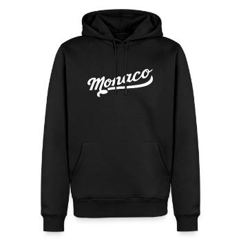 Monaco - Sweat à capuche Premium bio Homme - noir - Devant - Nico (187cm)