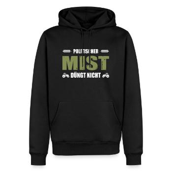 Landwirt Demo Bauern Politischer Mist Düngt Nicht - Männer Premium Bio Hoodie - Schwarz - Vorne - Nico (187cm)