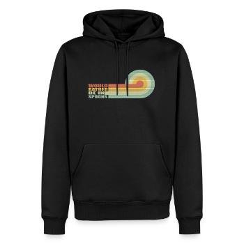 Wetherspoons Design: Would Rather Be In Spoons - Men’s Premium Organic Hoodie - black - Front - Nico (187cm)
