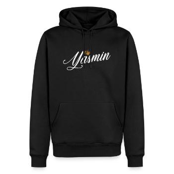 Yasmin Benutzername für Frauen Kinder Kleinkinder - - Männer Premium Bio Hoodie - Schwarz - Vorne - Nico (187cm)