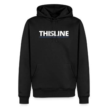 The Blue Line - Men’s Premium Organic Hoodie - black - Front - Nico (187cm)