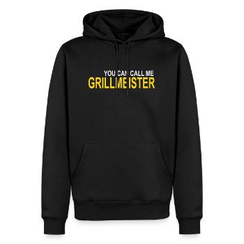 Appelez-moi Grillmeister - Sweat à capuche Premium bio Homme - noir - Devant - Nico (187cm)