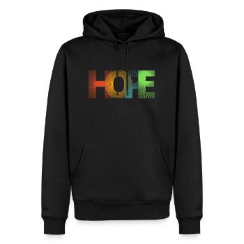 Colorful Modern Hope - Men’s Premium Organic Hoodie - black - Front - Nico (187cm)