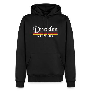 Dresden Germany DDR GDR Ossi Osten - Männer Premium Bio Hoodie - Schwarz - Vorne - Nico (187cm)