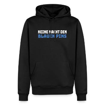 keine Macht den blauen Pins - Männer Premium Bio Hoodie - Schwarz - Vorne - Nico (187cm)