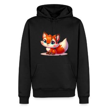 FOX 3 - Männer Premium Bio Hoodie - Schwarz - Vorne - Nico (187cm)