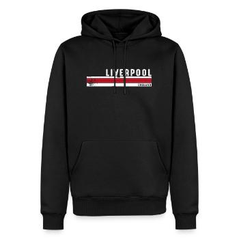Liverpool - Angleterre Vibrant Heritage Gift pour le Royaume-Uni - Sweat à capuche Premium bio Homme - noir - Devant - Nico (187cm)