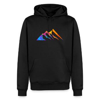 Mountains Mountain Silhouette Mountaineering Hike - Men’s Premium Organic Hoodie - black - Front - Nico (187cm)
