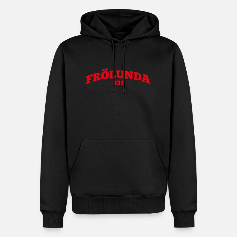 Frölunda - Männer Premium Bio Hoodie - Schwarz