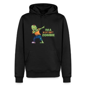 I'm a night shift zombie - Men’s Premium Organic Hoodie - black - Front - Nico (187cm)
