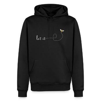 Laissez-le abeille - Sweat à capuche Premium bio Homme - noir - Devant - Nico (187cm)