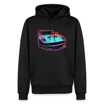 Auto / Fahrzeug / PKW / Mobil / Old Timer / fahren - Männer Premium Bio Hoodie - Schwarz - Vorne - Nico (187cm)