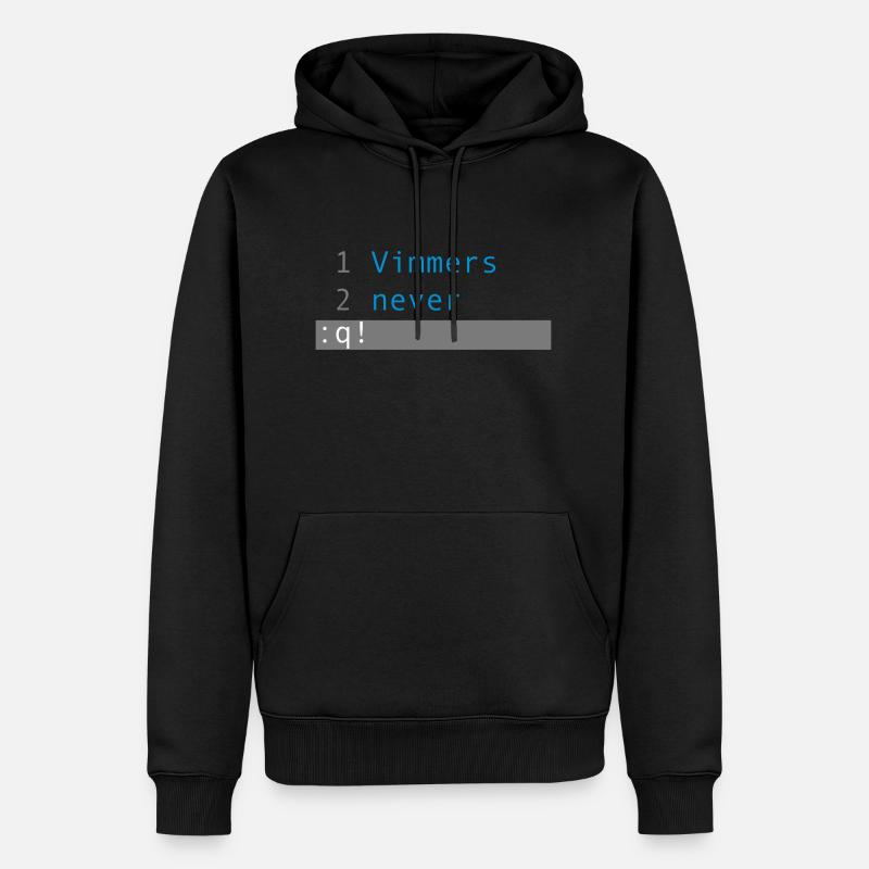 Vimmers never quit! - Männer Premium Bio Hoodie - Schwarz