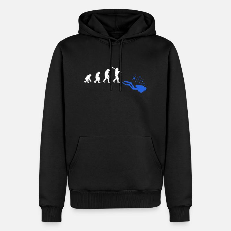 Diving Divers Diving Evolution - Men’s Premium Organic Hoodie - black