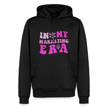In My Marketing Era - Men’s Premium Organic Hoodie - black - Front - Nico (187cm)