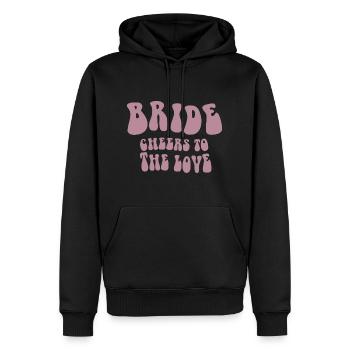 Bride - cheers to the love - Männer Premium Bio Hoodie - Schwarz - Vorne - Nico (187cm)