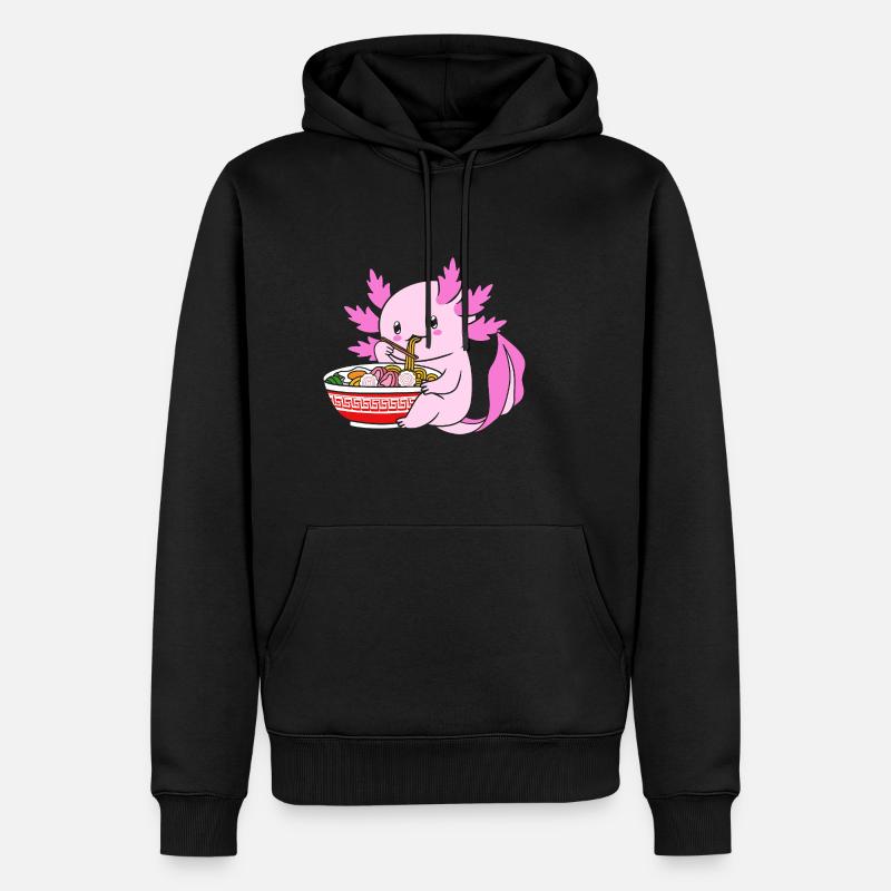 Axolotl Ramen - Sweat à capuche Premium bio Homme - noir