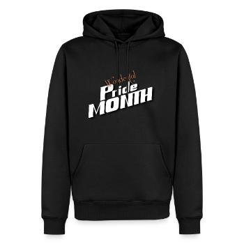 Wonderful pride month - Sweat à capuche Premium bio Homme - noir - Devant - Nico (187cm)