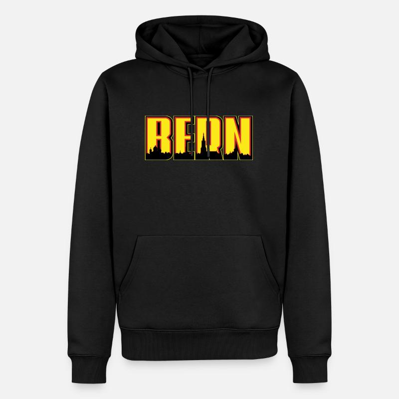 Bern - Männer Premium Bio Hoodie - Schwarz