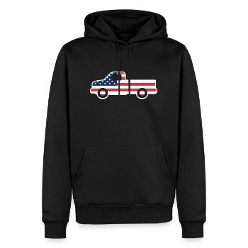 Awesome Patriotic Truck Cool American T-Shirt - Männer Premium Bio Hoodie - Schwarz - Vorne - Nico (187cm)