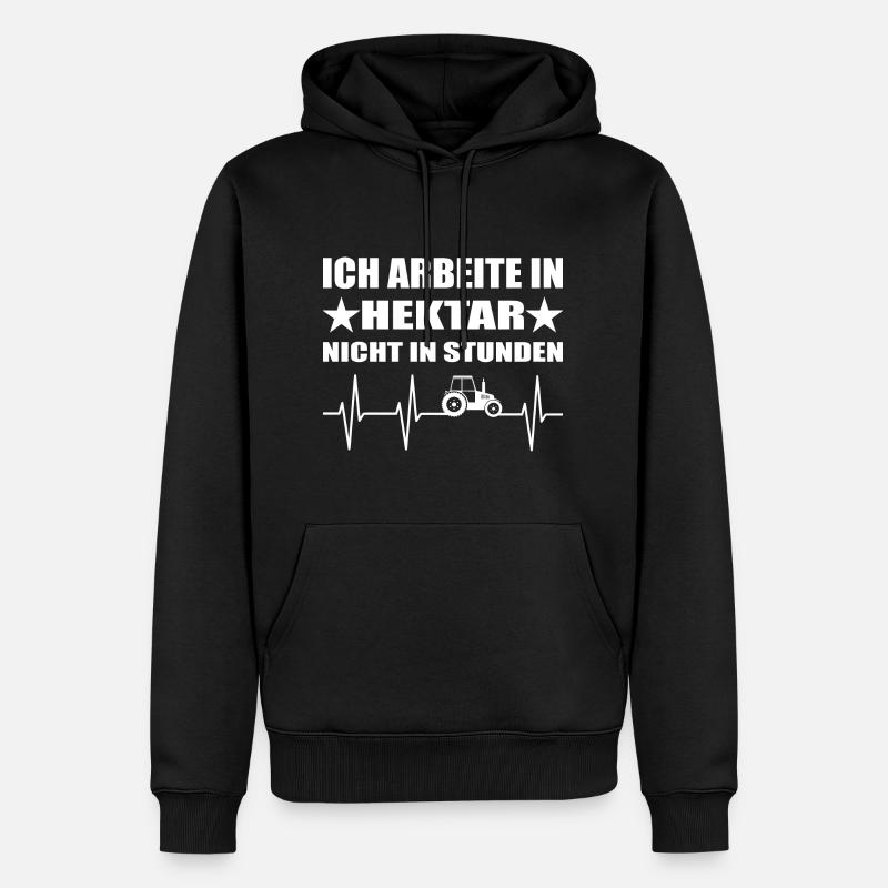 Traktor - Männer Premium Bio Hoodie - Schwarz